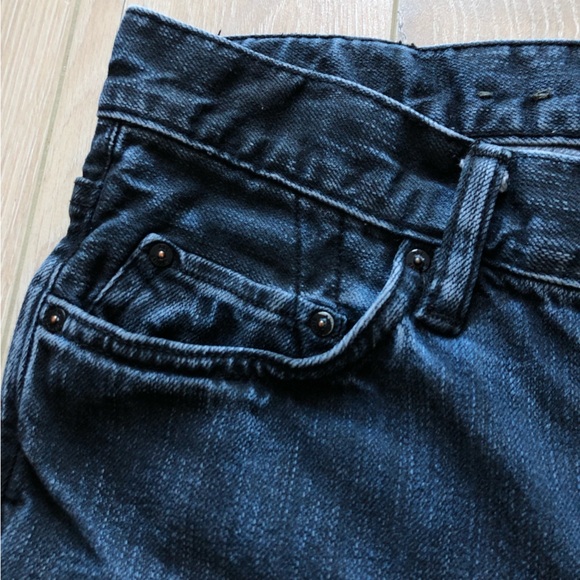 All Saints Dark Blue Straight Leg Jeans - Picture 9 of 12